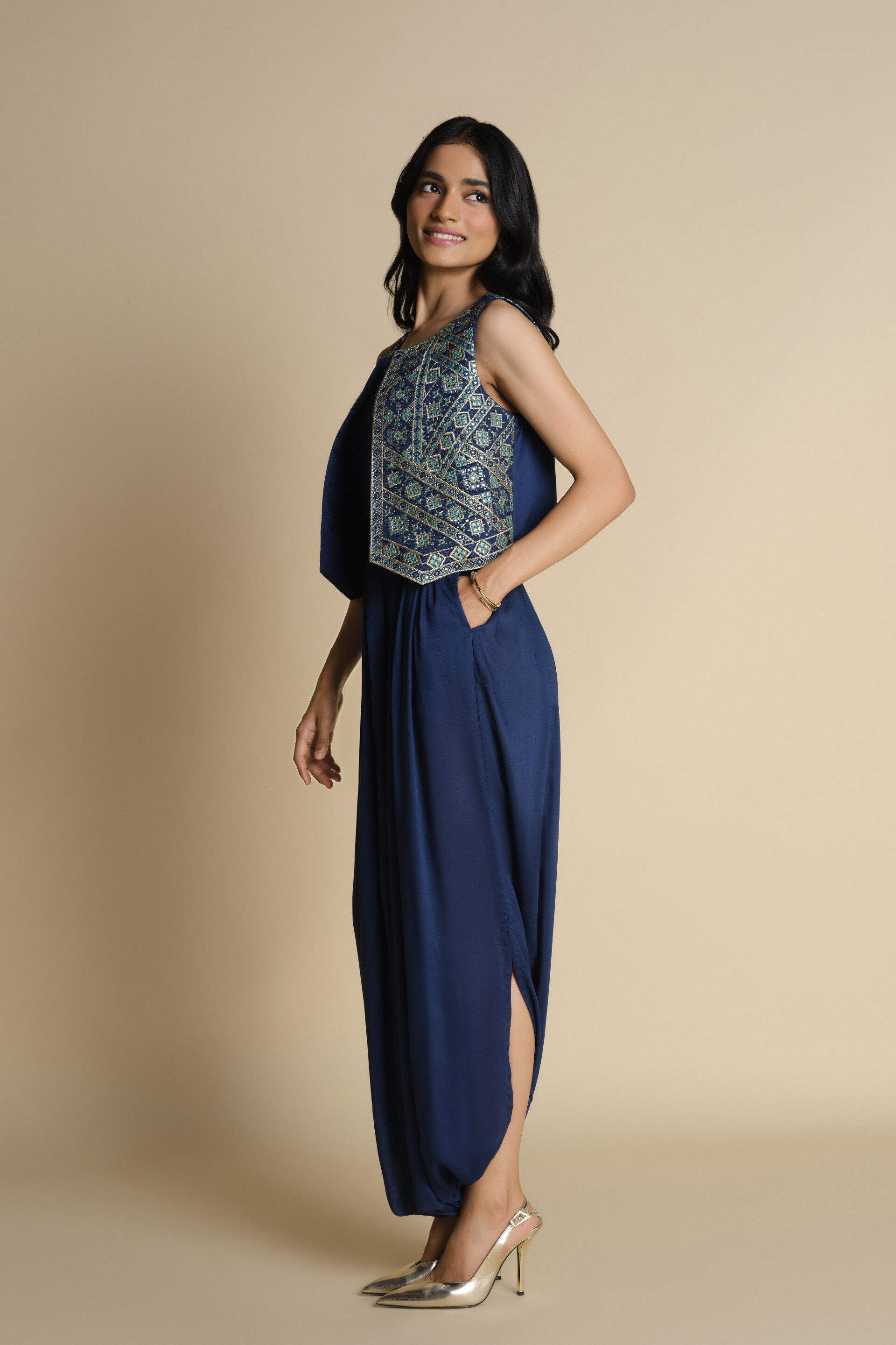 Manmarzi Jumpsuit Set, Indigo, image 5